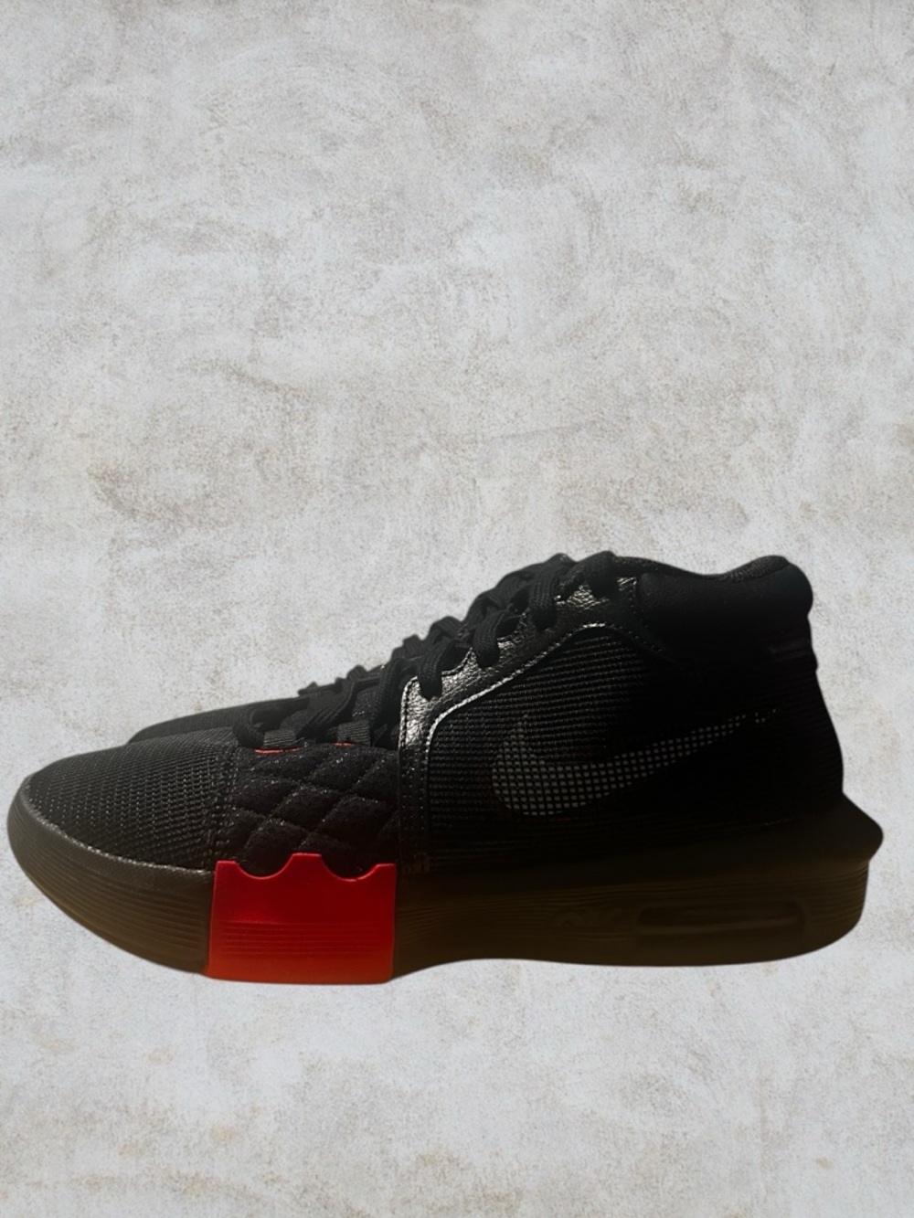 Nike LeBron Witness 8 in the "Black/University Red/White" Men’s 6.5